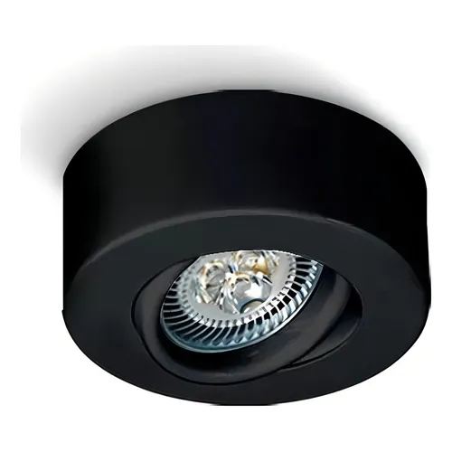 SPOT SEMIEMBUTIDO REDONDO NEGRO 100MM SAN JUSTO